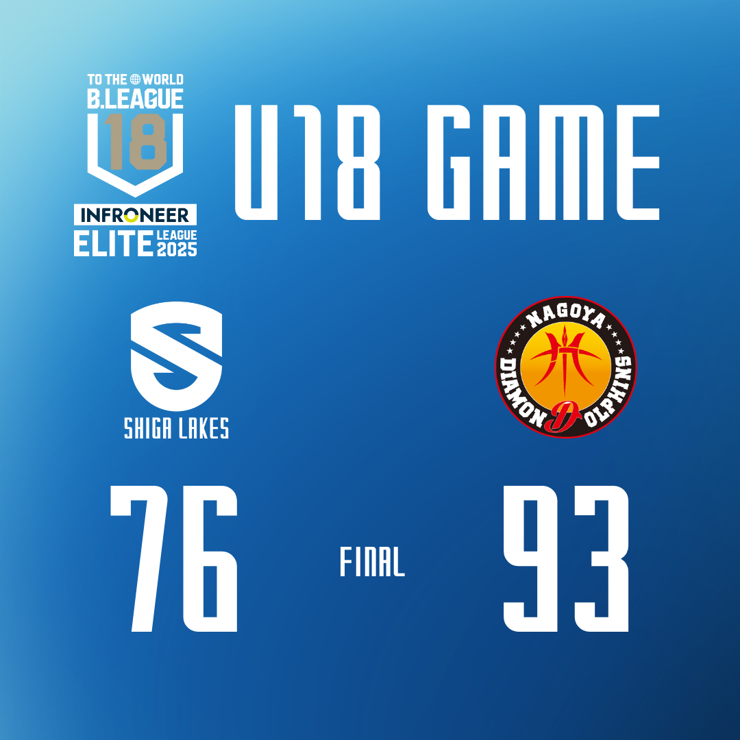 【U18レポート】vs 名古屋ダイヤモンドドルフィンズ U18（インフロニア B.LEAGUE U18 ELITE LEAGUE2025）