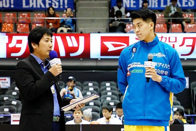 ④試合前のコートインタビュー